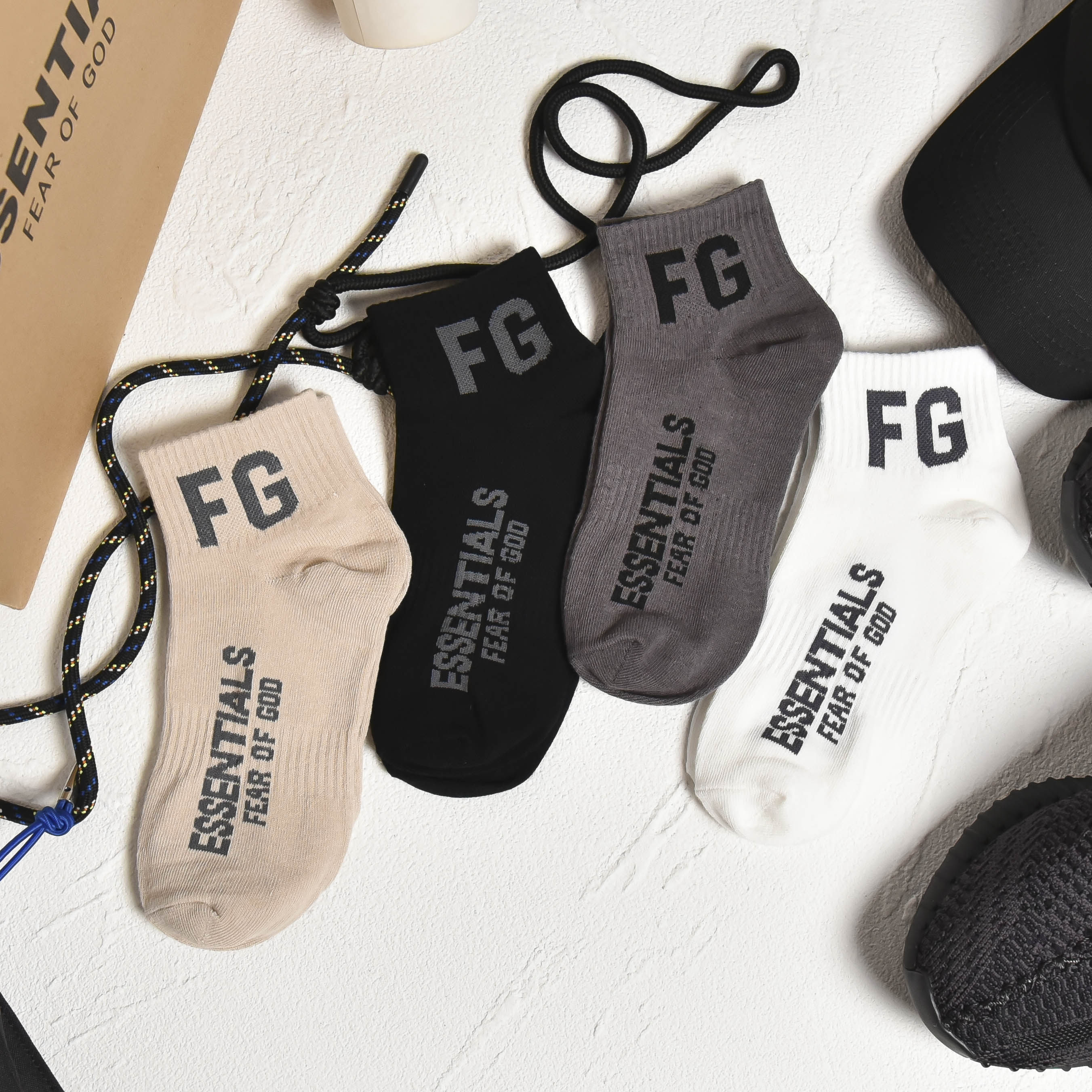 低帮字母短袜潮男女高街fg运动棉袜字欧美街头百搭ins情侣socks