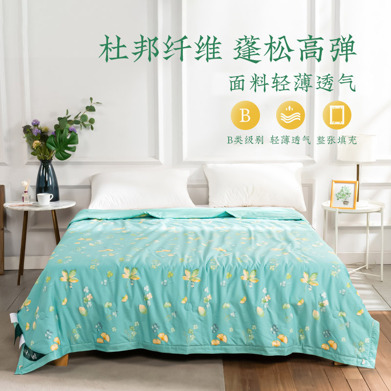 远梦生物绒纯棉夏被可水洗