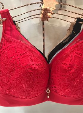 六月玫瑰夏季薄款聚拢 内衣聚拢女 大胸显小文胸软钢圈cd杯68053