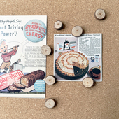 20个盒装 木质松木片图钉软木板毛毡板照片墙装 饰按钉标记工字钉