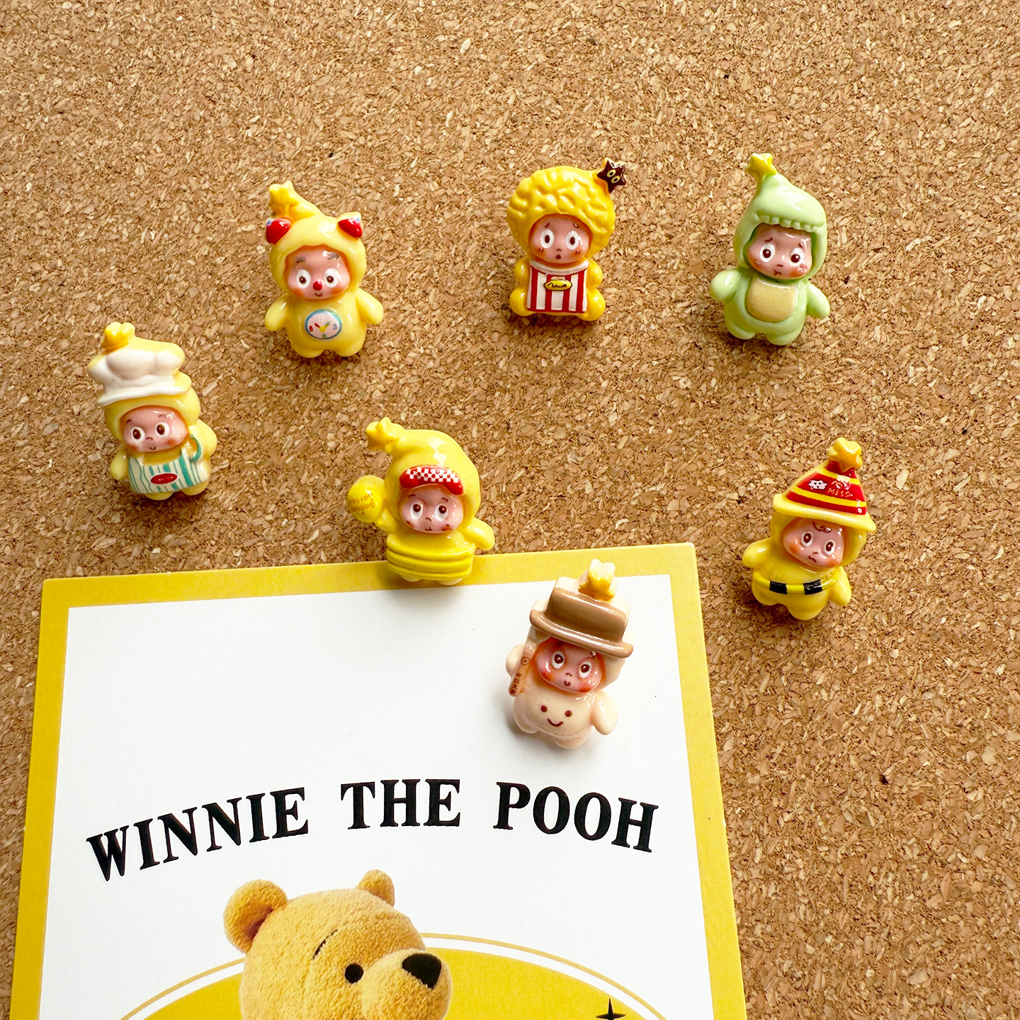 7个卡通星星人图钉软木板毛毡板按钉创意照片墙装饰固定小钉子