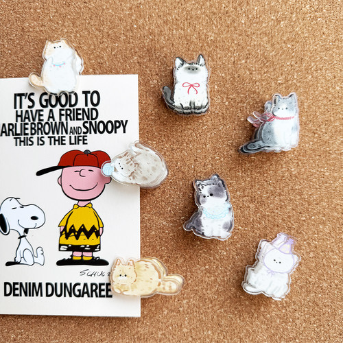 夹子图钉小猫咪按钉软木板毛毡板固定相片夹子钉照片墙不伤照片