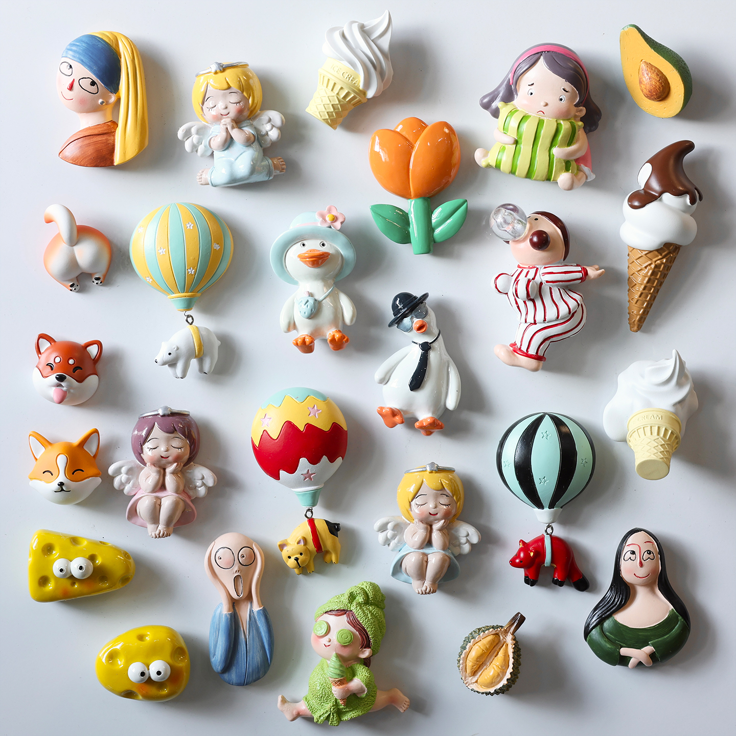 清仓特价创意卡通冰箱贴可爱立体造型家居装饰磁贴洞洞板吸铁石