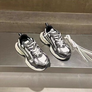 潮 系带网面厚底休闲百搭运动鞋 芭慕秀巴黎老爹鞋 女2025春秋新款