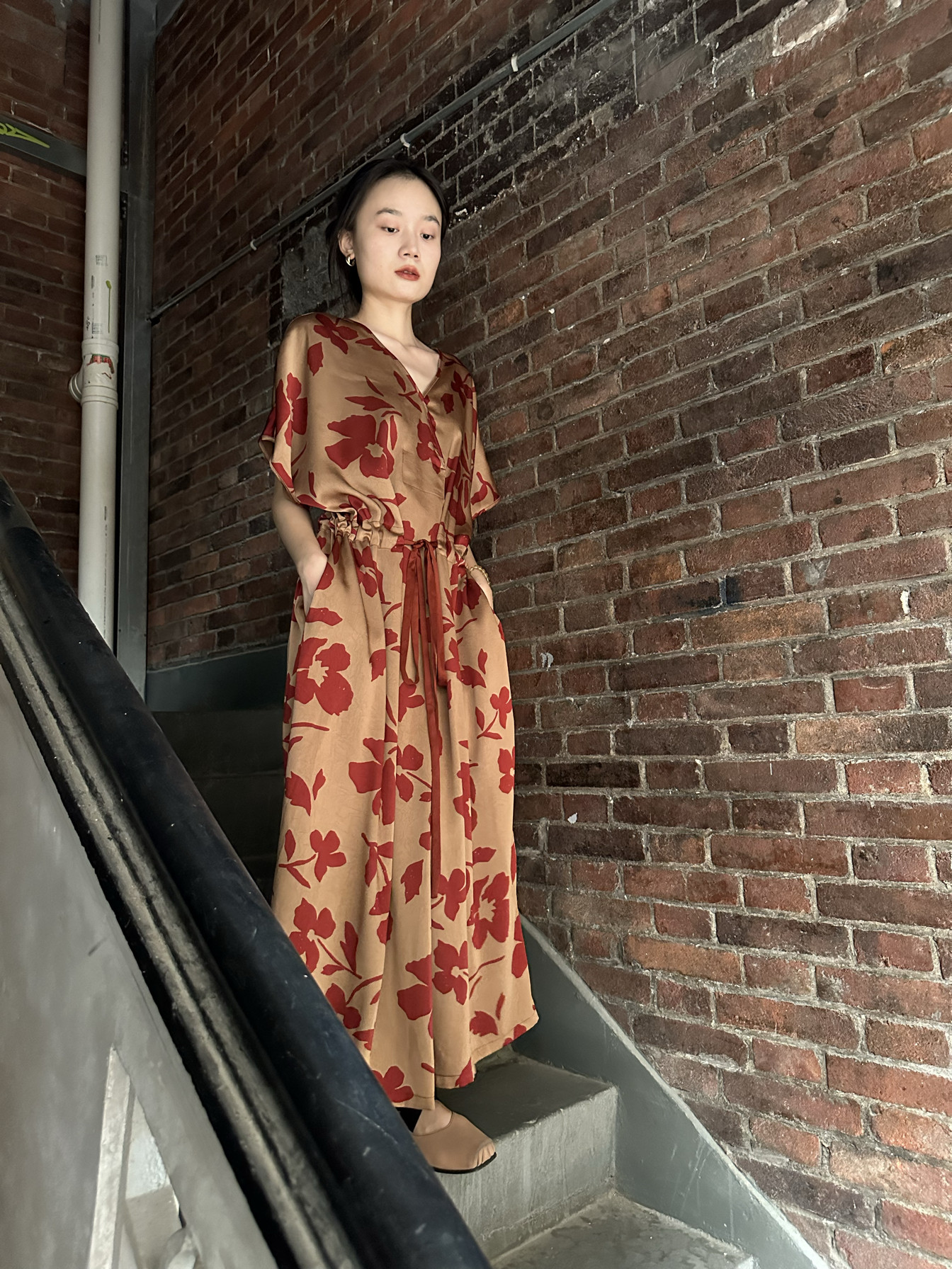 UMASTAND·花卉真丝连衣裙 100%桑蚕丝面料