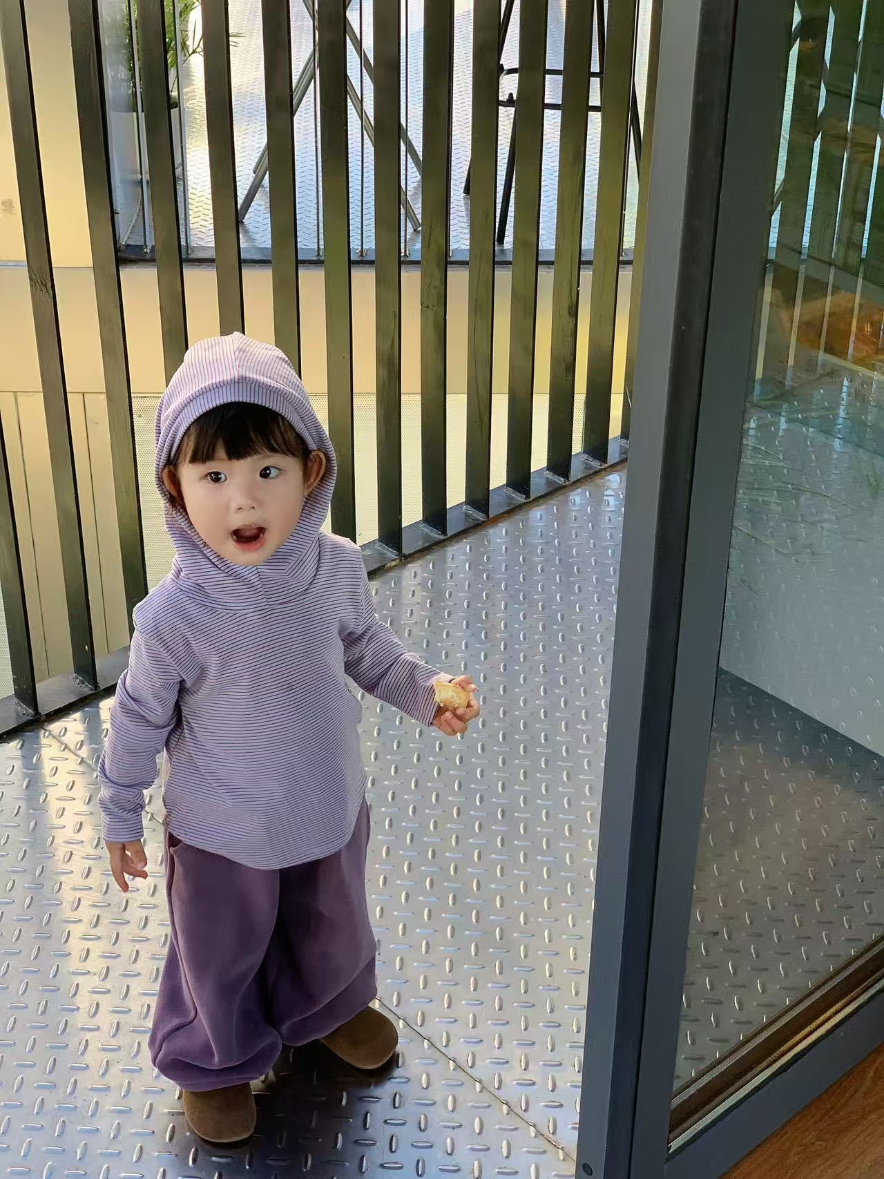 软乎乎儿童精灵帽德芙绒秋冬长袖条纹巫师帽打底上衣