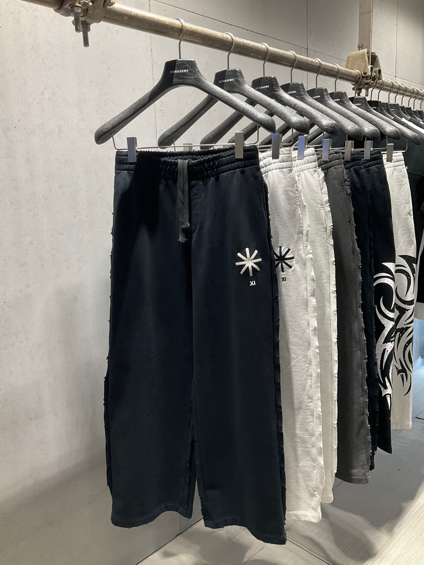 美式重磅春夏GEWAGEMA 2025ss刺绣直筒卫裤男女同款长裤大码潮牌