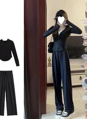 显瘦防晒衣休闲运动服冰丝小个子