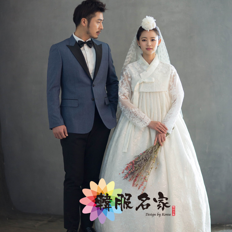 [韩服名家租赁店铺]韩国进口高档新娘女士传统韩服婚纱礼服/喜