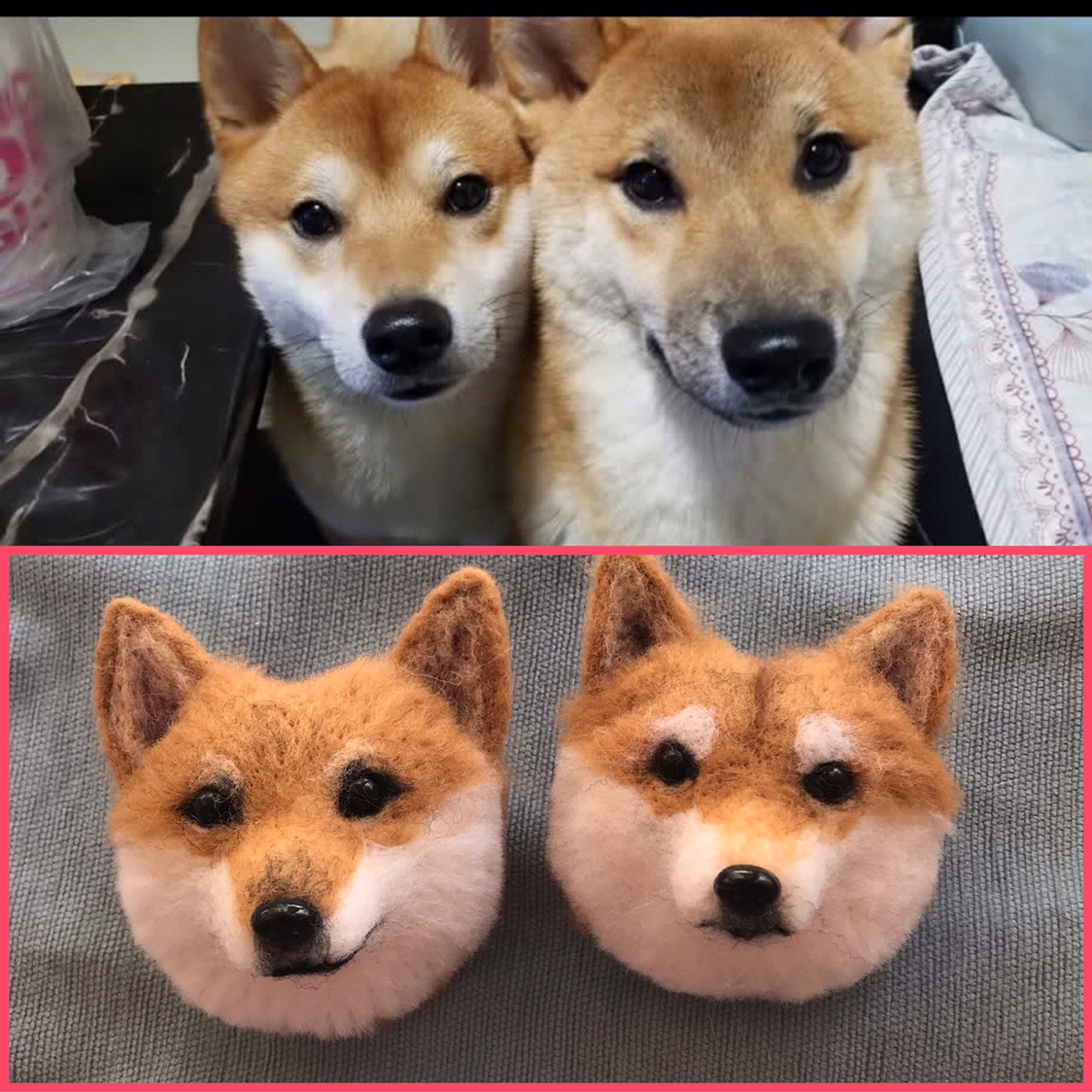手工羊毛毡成品定制柴犬头像钥匙扣自家宠物狗狗定做生日礼物男生