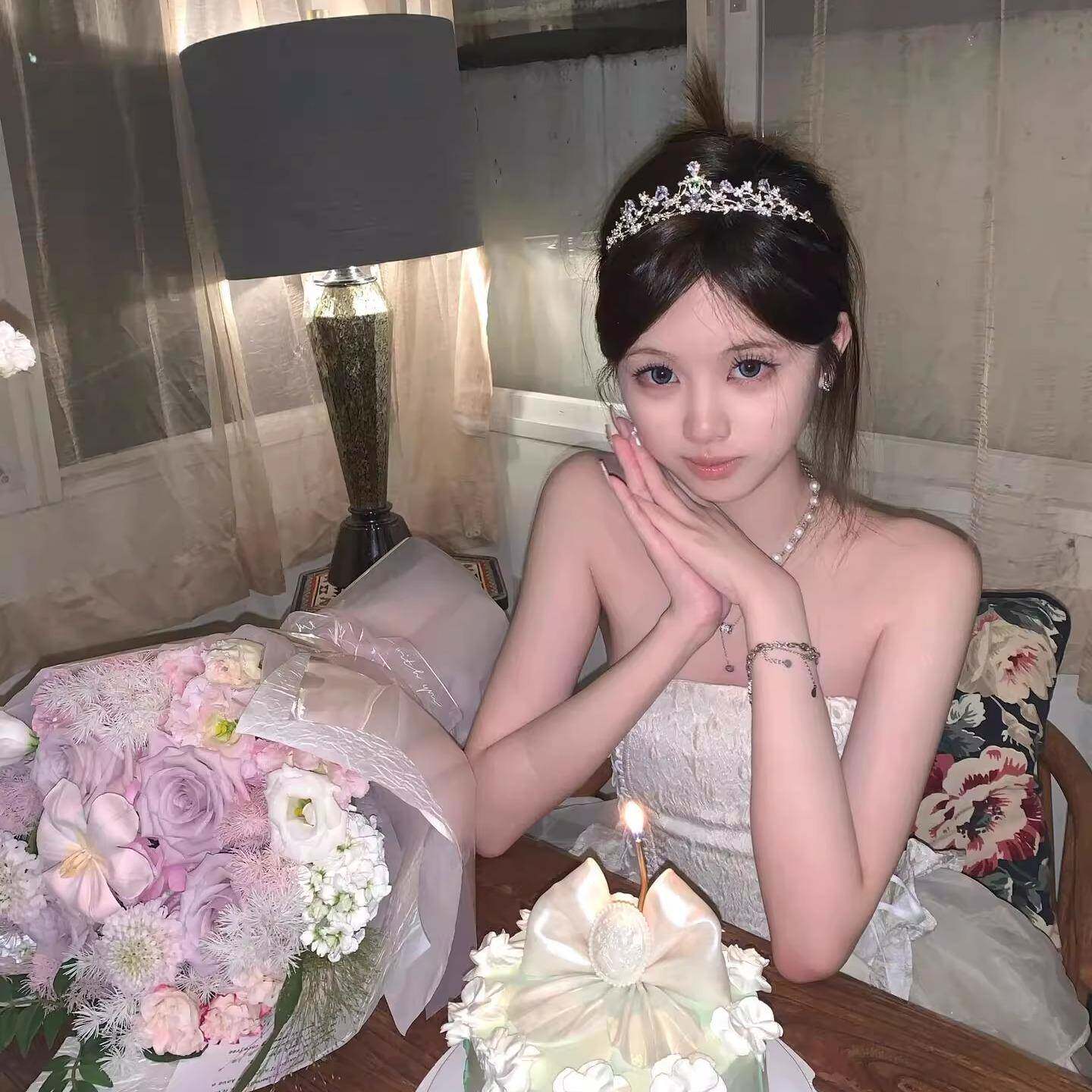水晶公主皇冠头饰女十八岁生日新娘王冠女神高级感发箍儿童道具