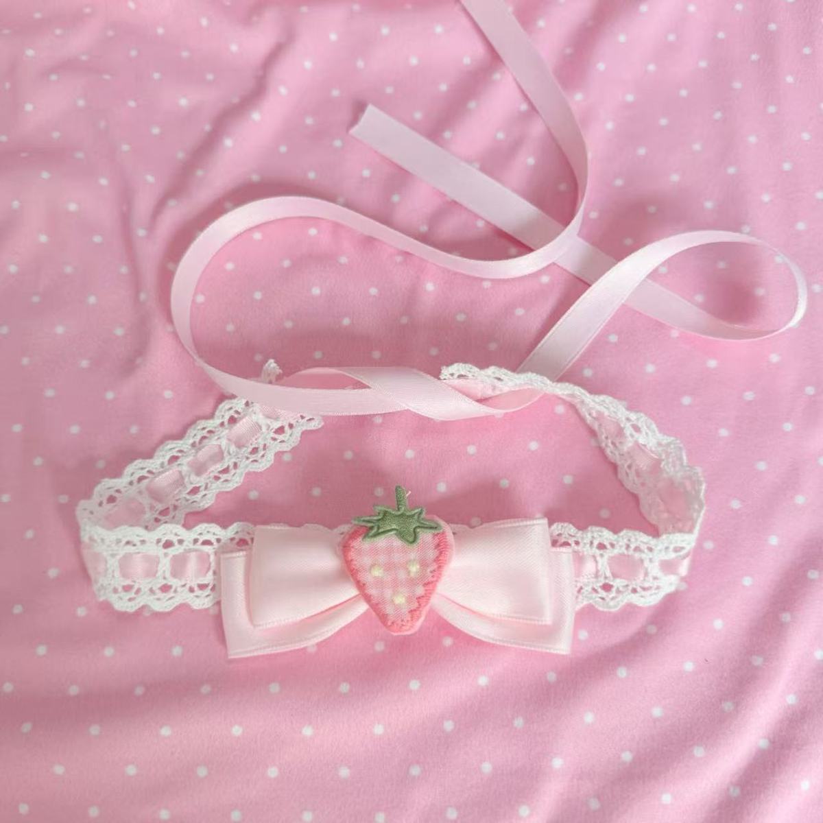 洛丽塔软妹颈饰粉草莓甜美oer