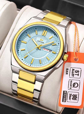 JONNY MOORE名牌男士手表时尚潮流双历防水夜光石英潮流商务男表