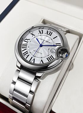 洛林公爵蓝针手表男款全自动机械表陀飞轮腕表男高级百搭气质