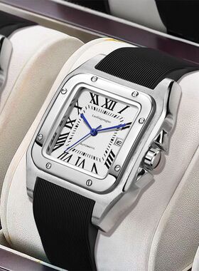 新款全自动机械表男士手表男高档商务防水时尚休闲精准钢带