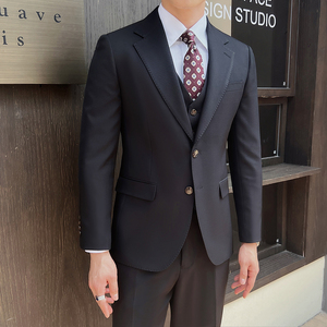 男士西服三件套伴郎新郎服工作服修身休闲西装套装ZT360-P290图片