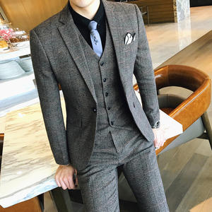 2025春夏新款英伦男士格子西服单排扣西装可配套装A407/XZ85/P155图片