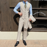 新款男士单排扣休闲V领修身马甲伴郎新郎服商务男工作服MJ360-P60，男装背心/马甲，电商A407