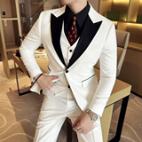 男士结婚礼服单排枪驳领西服修身新郎伴郎服单西A407/XZ341/P145，男装西服，电商A407