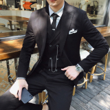 2025秋冬新款英伦风网红男士单排扣西服外套西装A407-XZ233-P165，男装西服套装，电商A407