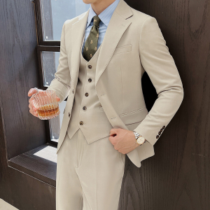男士西服三件套伴郎新郎服工作服修身休闲西装套装ZT360-P290图片