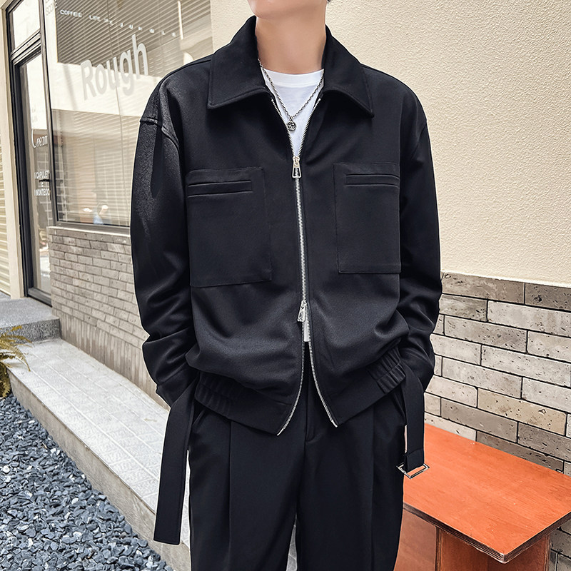 2025秋冬新款轻熟风男士棋盘格夹克外套咖A407-JK03-P115控148图片