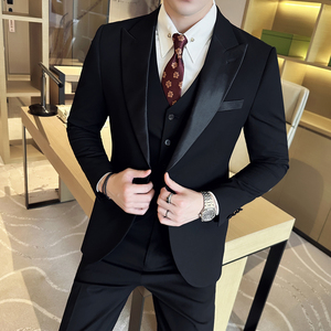 男士结婚礼服单排枪驳领西服修身新郎伴郎服单西A407/XZ336/P135