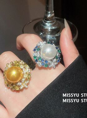 简约链圆形复古锆石！时尚宫廷