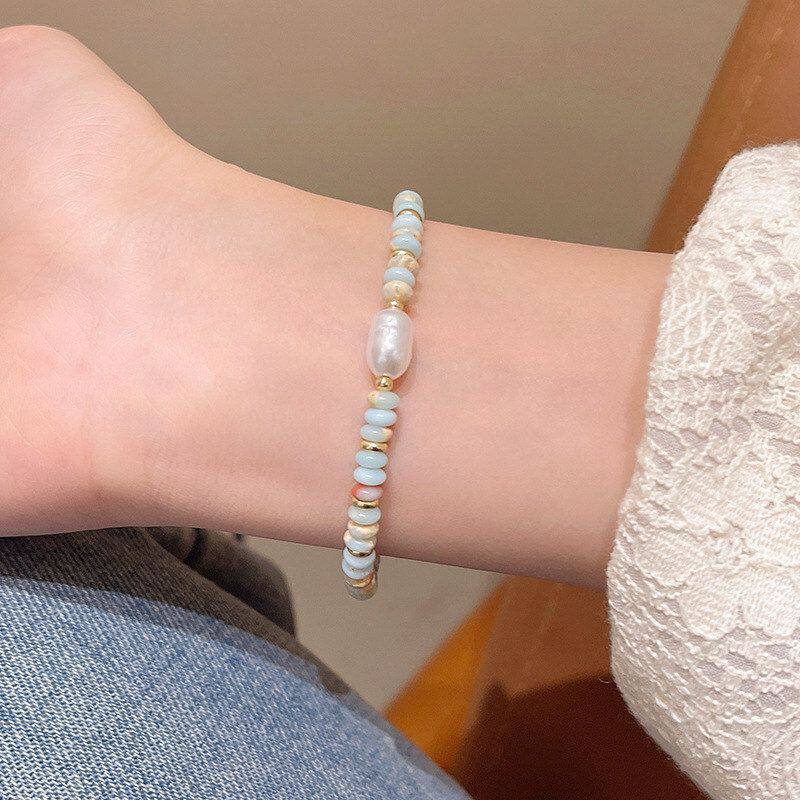 手串珍珠新款饰品年奢小众手串珠轻奢仿寿山石女轻潮2024精致手链