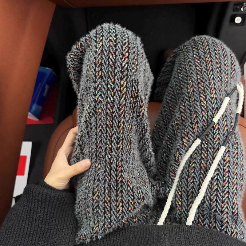 风秋冬香风彩色美式针织竖条纹