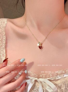 吊坠项链小众爱心百搭时尚链女