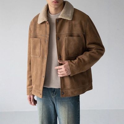 棉袄羊羔绒棉服外套夹克加绒绒