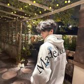 hiphop帽衫 连帽春秋冬季 卫衣复古男字母国潮美式 2026刺绣重磅女款