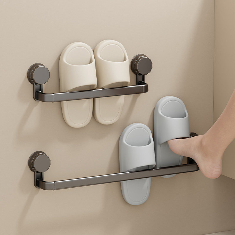 无痕吸盘拖鞋架免打孔卫生间鞋子收纳架厕所壁挂门后浴室毛巾挂杆,收纳整理,整理架/置物架/收纳架,淘宝优惠券,粉丝福利购,淘宝优惠卷