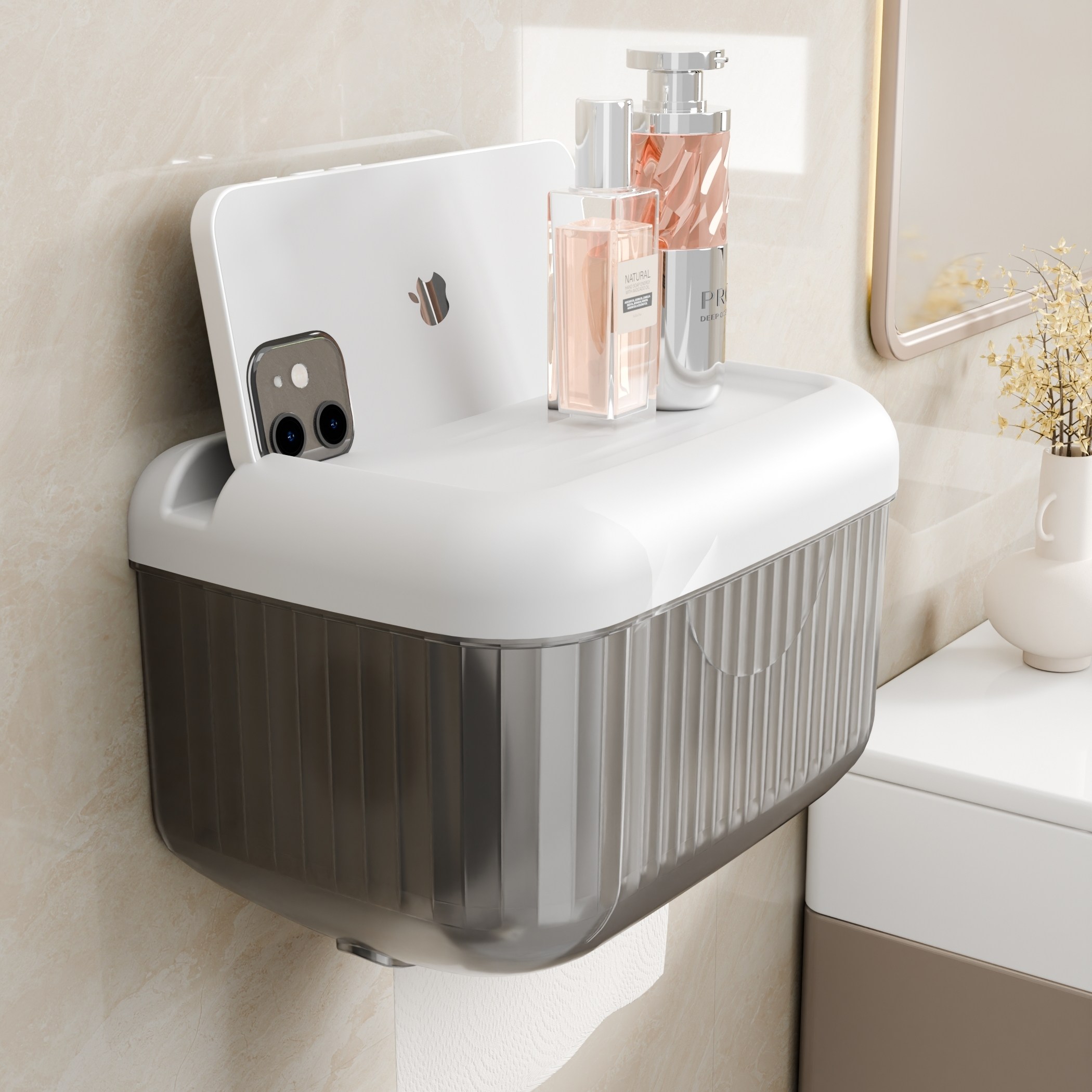 卫生间纸巾盒抽纸卷纸架壁挂式厕所厕纸盒卫生纸置物架防水放置盒,家庭/个人清洁工具,卷纸器/纸巾架,淘宝优惠券,粉丝福利购,淘宝优惠卷