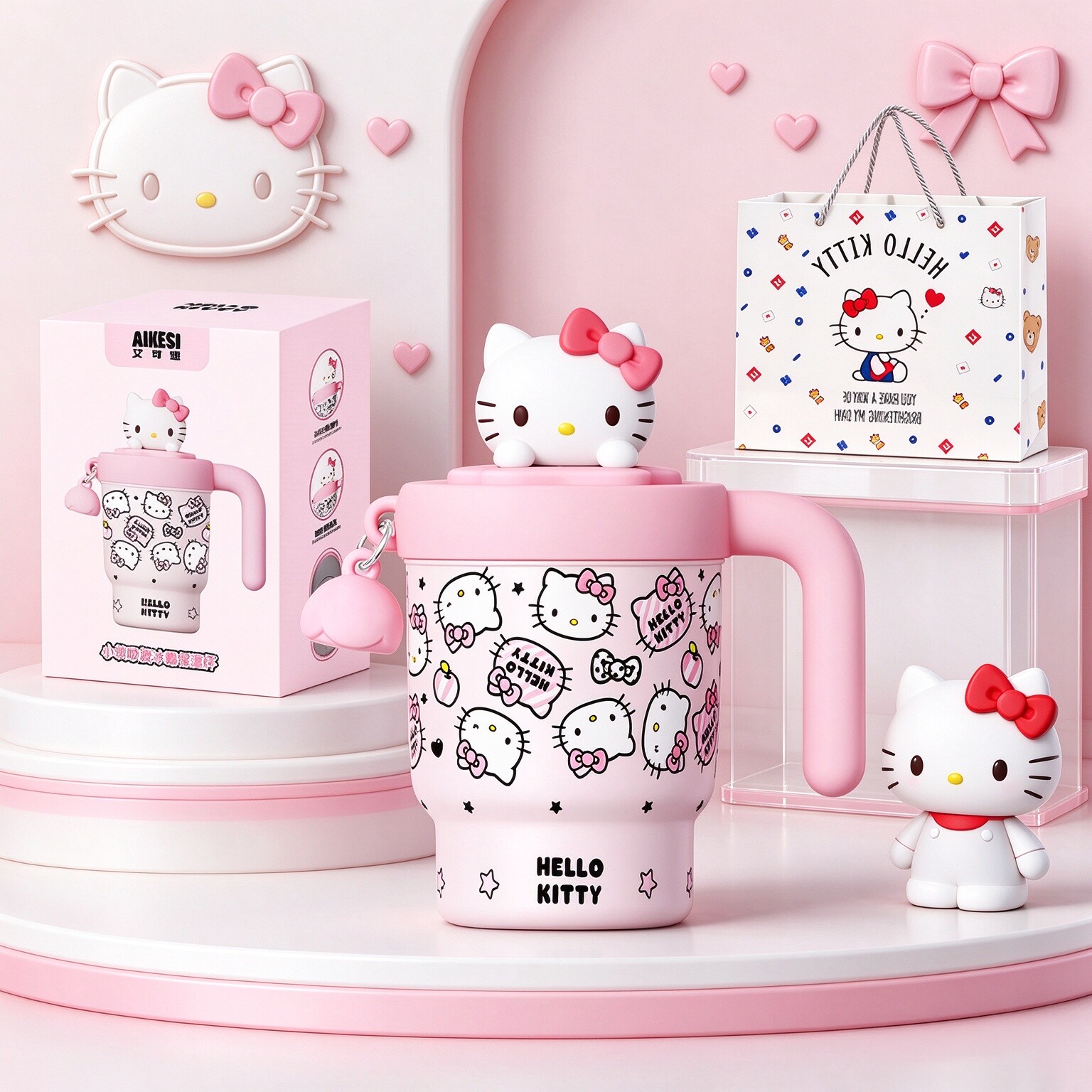 hellokitty吨吨冰霸保温杯办公室