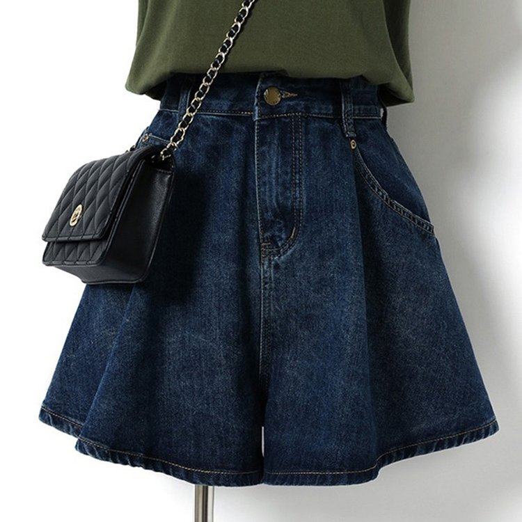 2026夏季新款复古高腰牛仔短裤女大码小个子遮肉显瘦阔腿A字热裤,女装/女士精品,大码裤装,淘宝优惠券,粉丝福利购,淘宝优惠卷