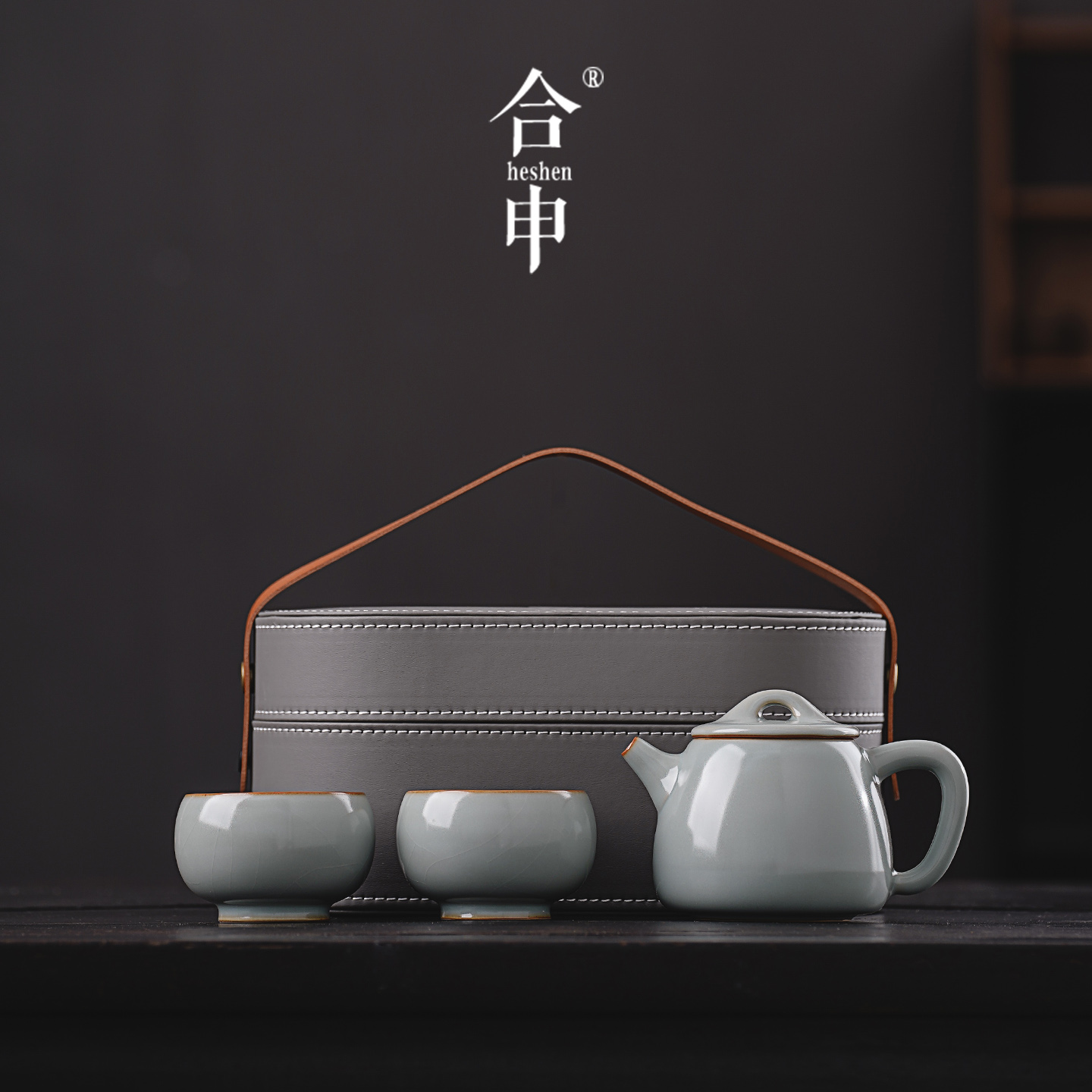 正品汝窑玛瑙入釉茶壶一壶二杯