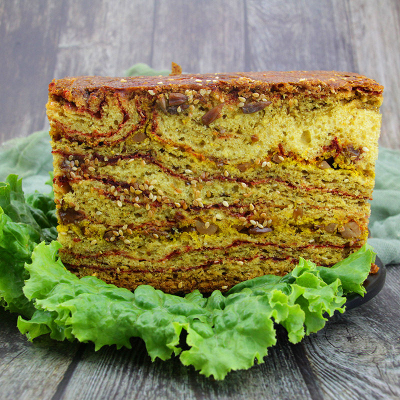 玫瑰千层烤饼 青海特色甘肃兰州月饼馍馍姜黄红曲玫瑰酱清真500g