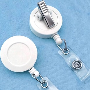 旋转带夹子易拉扣伸缩扣鳄鱼夹工牌扣360旋转医生护士工作夹