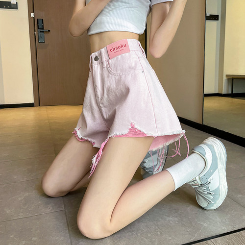 辣妹破洞牛仔短裤女夏季薄款