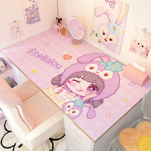 儿童防水防油书桌垫片刻皮革可爱