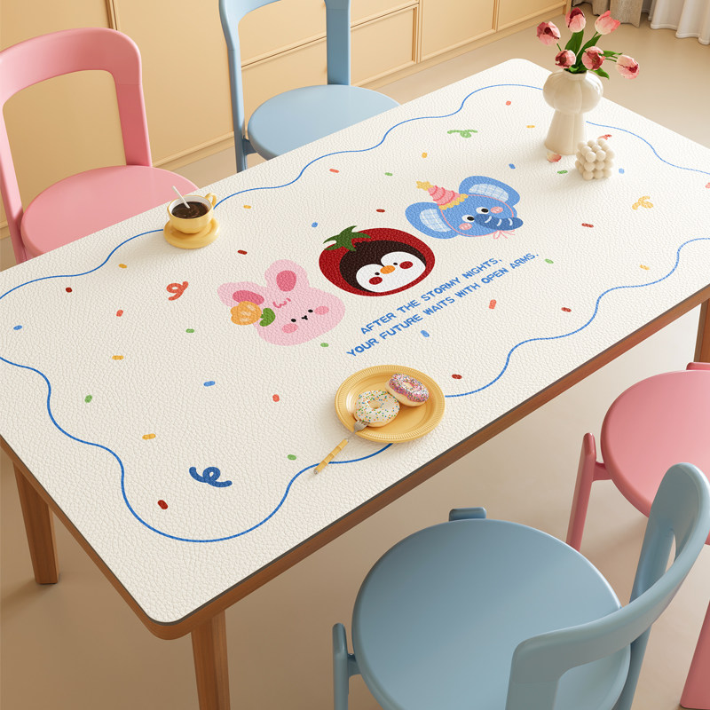 多巴胺餐桌垫防水防油防烫高级感茶几垫布桌面保护垫氛围感小桌布,居家布艺,桌布,淘宝优惠券,粉丝福利购,淘宝优惠卷