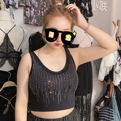 大码钻背心吊带