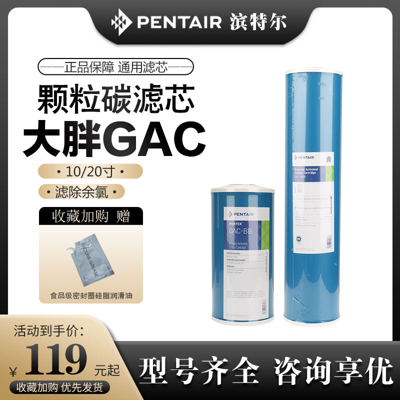 滨特尔大胖10 20寸大胖GAC椰壳活性炭全屋前置过滤器改善口感滤芯