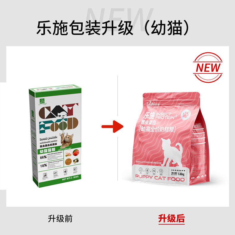 乐施幼猫全价猫粮2.16kg昆虫蛋白粮厂家现货 直销图片