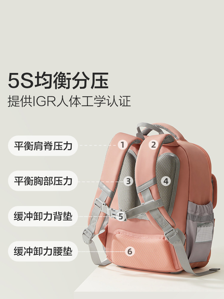 DELI YUANQI 초등학교 가방 척추 보호 및 부담 감소 1 2 3 6학년 남학생 및 여학생 2024년 새 배낭 배낭 대학 스타일 신학기 대용량 초경량 어린이 선물