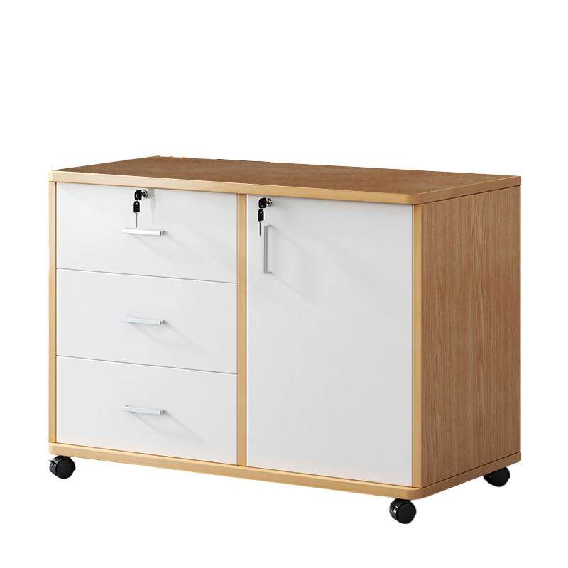 洛港 文件柜办公室桌下收纳柜移动边柜抽屉柜木质带锁矮柜办公柜,居家日用,其它,淘宝优惠券,粉丝福利购,淘宝优惠卷