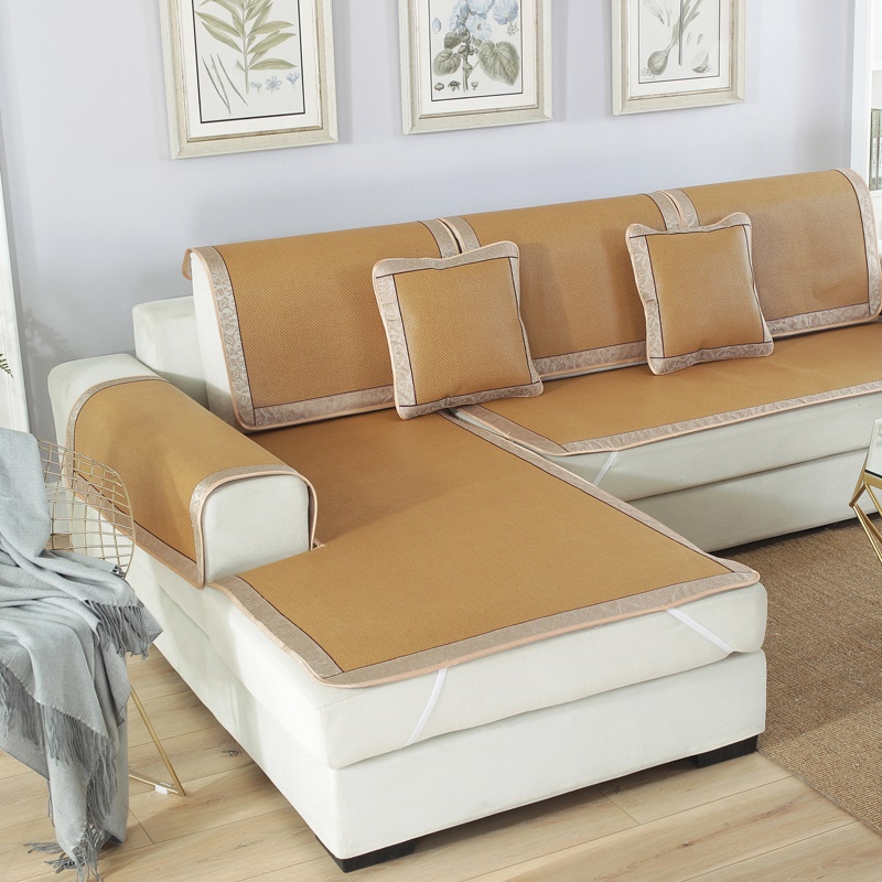 夏季凉席沙发垫坐垫藤席垫子客厅防滑简约凉藤竹席凉垫皮沙发坐垫