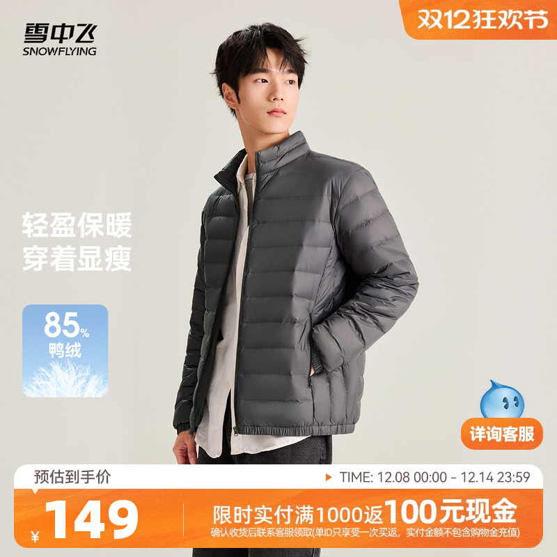 雪中飞轻薄羽绒服立领大码休闲潮
